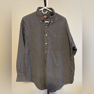 American Outpost men’s button down shirt Large‎ gingham check blue cotton